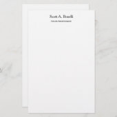 Modern Elegant Plain Simple White Special Briefpapier (Voorkant / Achterkant)