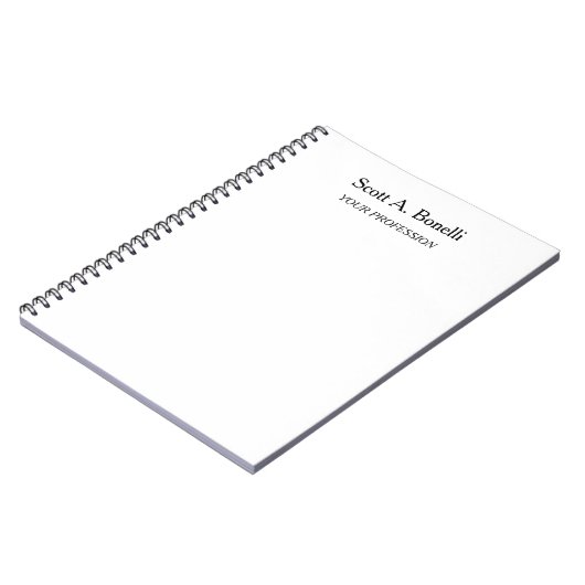 Modern Elegant Plain Simple White Special Notitieboek (Linkerzijde)