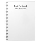 Modern Elegant Plain Simple White Special Notitieboek (Voorkant)