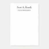 Modern Elegant Plain Simple White Special Post-it® Notes (Voorkant)