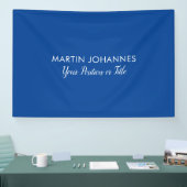Modern Elegant Plain Stijlvol Blauw Minimalist Spandoek (Beurs)