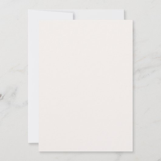 Modern Elegant Plain White Wedding Invitation Kaart (Achterkant)