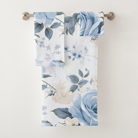 Modern Elegant Poeder Blauw Navy Bad Handdoek (Insitu)