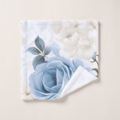 Modern Elegant Poeder Blauw Navy Bad Handdoek (Wasdoekje)