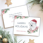 Modern Elegant Polar Beer Prettige feestdagen Feestdagenkaart