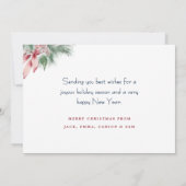 Modern Elegant Polar Beer Vrolijk Kerstfeest Feestdagenkaart (Achterkant)