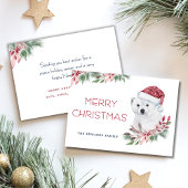 Modern Elegant Polar Beer Vrolijk Kerstfeest Feestdagenkaart