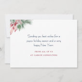 Modern Elegant Polar Beer Vrolijk Kerstmisbedrijf Feestdagenkaart (Achterkant)