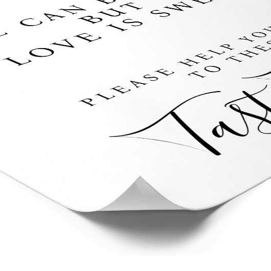 Modern Elegant Popcorn Bar trouwbord Poster (Hoek)