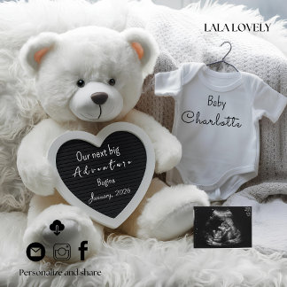Modern Elegant Pregnancy Announcement Card Aankondiging