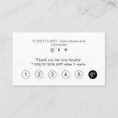 Modern Elegant Printed Kraft Beauty Klantenkaartje (Achterkant)