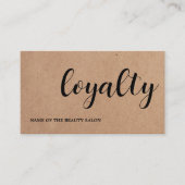Modern Elegant Printed Kraft Beauty Klantenkaartje (Voorkant)