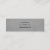 Modern Elegant PRINTED Kraft Grey Consultant Mini Visitekaartje (Achterkant)