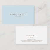 Modern Elegant Professional Baby Blue Visitekaartje (Voorkant / Achterkant)