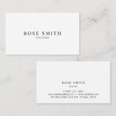 Modern Elegant Professional Black and White Visitekaartje (Voorkant / Achterkant)