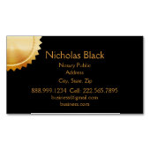 Modern elegant Professional Black Gold Seal Magnetisch Visitekaartje (Voorkant)