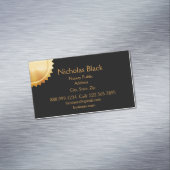Modern elegant Professional Black Gold Seal Magnetisch Visitekaartje (Voorbeeld)