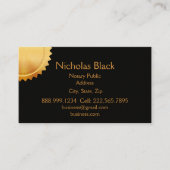Modern elegant Professional Black Gold Seal Visitekaartje (Voorkant)