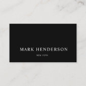 Modern Elegant Professional Black Visitekaartje (Voorkant)