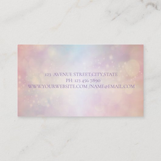 Modern Elegant Professional Bokeh Visitekaartje (Achterkant)