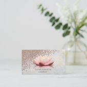 Modern Elegant Professional Diamonds Lotus Opal Visitekaartje (Staand voorkant)