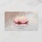 Modern Elegant Professional Diamonds Lotus Opal Visitekaartje (Voorkant)