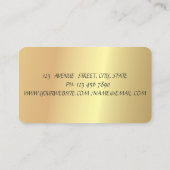 Modern elegant Professional Faux Gold, gestreept Visitekaartje (Achterkant)