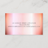 Modern Elegant Professional Glitter Bokeh Lotus Visitekaartje (Achterkant)