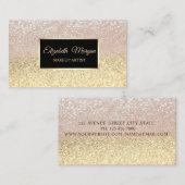 Modern Elegant Professional Glitter, Lijst Makeup Visitekaartje (Voorkant / Achterkant)