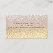 Modern Elegant Professional Glitter, Lijst Makeup Visitekaartje (Achterkant)
