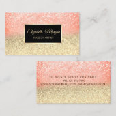 Modern Elegant Professional Glitter Ombre Lijst Visitekaartje (Voorkant / Achterkant)