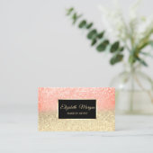 Modern Elegant Professional Glitter Ombre Lijst Visitekaartje (Staand voorkant)