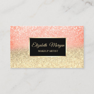 Modern Elegant Professional Glitter Ombre Lijst Visitekaartje
