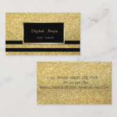 Modern elegant Professional Gold, gestreept, Lijst Visitekaartje (Voorkant / Achterkant)