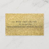 Modern elegant Professional Gold, gestreept, Lijst Visitekaartje (Achterkant)