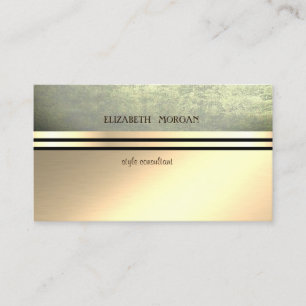 Modern elegant Professional Gold, groene streep Visitekaartje