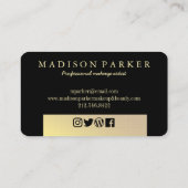 Modern Elegant Professional Gold  Visitekaartje (Achterkant)