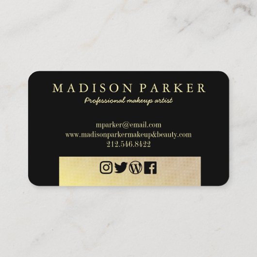 Modern Elegant Professional Gold  Visitekaartje (Achterkant)