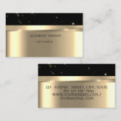 Modern elegant Professional Gold, zwart Visitekaartje (Voorkant / Achterkant)