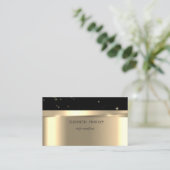 Modern elegant Professional Gold, zwart Visitekaartje (Staand voorkant)