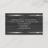 Modern Elegant Professional Grey Wood Metal Kijk Visitekaartje (Achterkant)