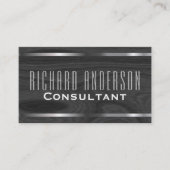 Modern Elegant Professional Grey Wood Metal Kijk Visitekaartje (Voorkant)
