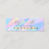 Modern elegant Professional Hearts Holograaphic Klantenkaartje (Voorkant)