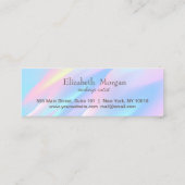 Modern elegant Professional Hearts Holograaphic Klantenkaartje (Achterkant)