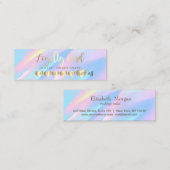 Modern elegant Professional Hearts Holograaphic Klantenkaartje (Voorkant / Achterkant)