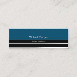 Modern Elegant Professional, Masculin, Striped Mini Visitekaartje