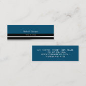 Modern Elegant Professional, Masculin, Striped Mini Visitekaartje (Voorkant / Achterkant)
