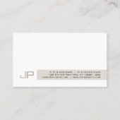 Modern Elegant Professional Monogram Chic Visitekaartje (Achterkant)