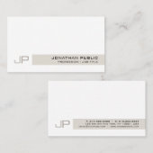 Modern Elegant Professional Monogram Chic Visitekaartje (Voorkant / Achterkant)