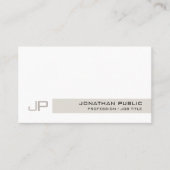 Modern Elegant Professional Monogram Chic Visitekaartje (Voorkant)